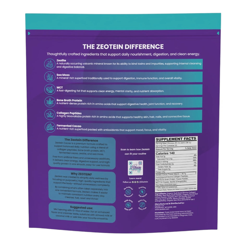 Zeotein Cacao 30-Day Bulk Powder — Best Value