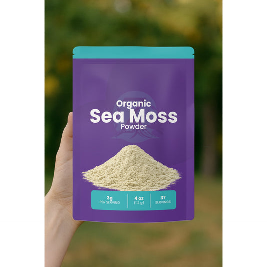 Organic Sea Moss Powder – Wildcrafted St. Lucia Gold & Purple Blend