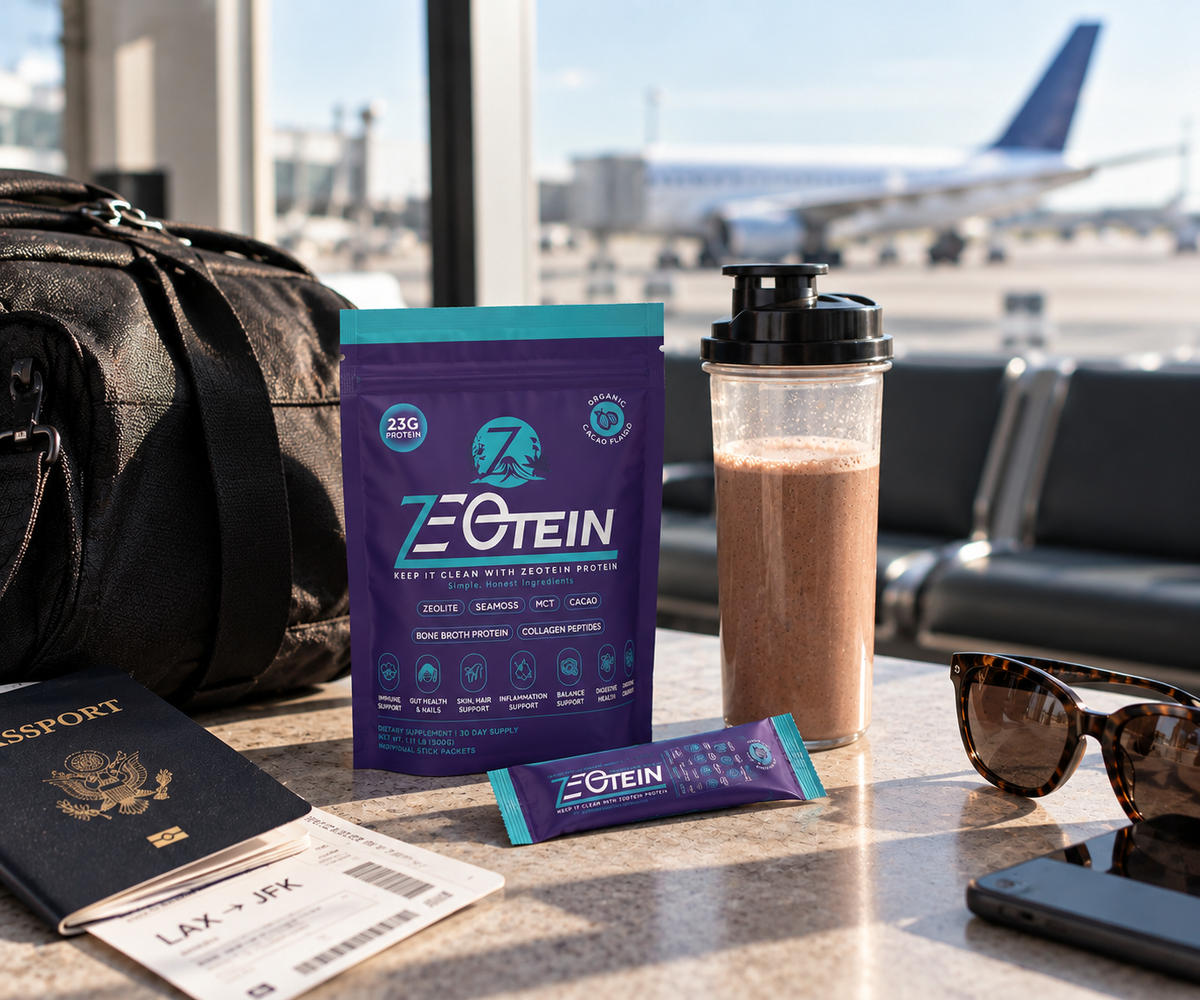 Zeotein packed for a travel day